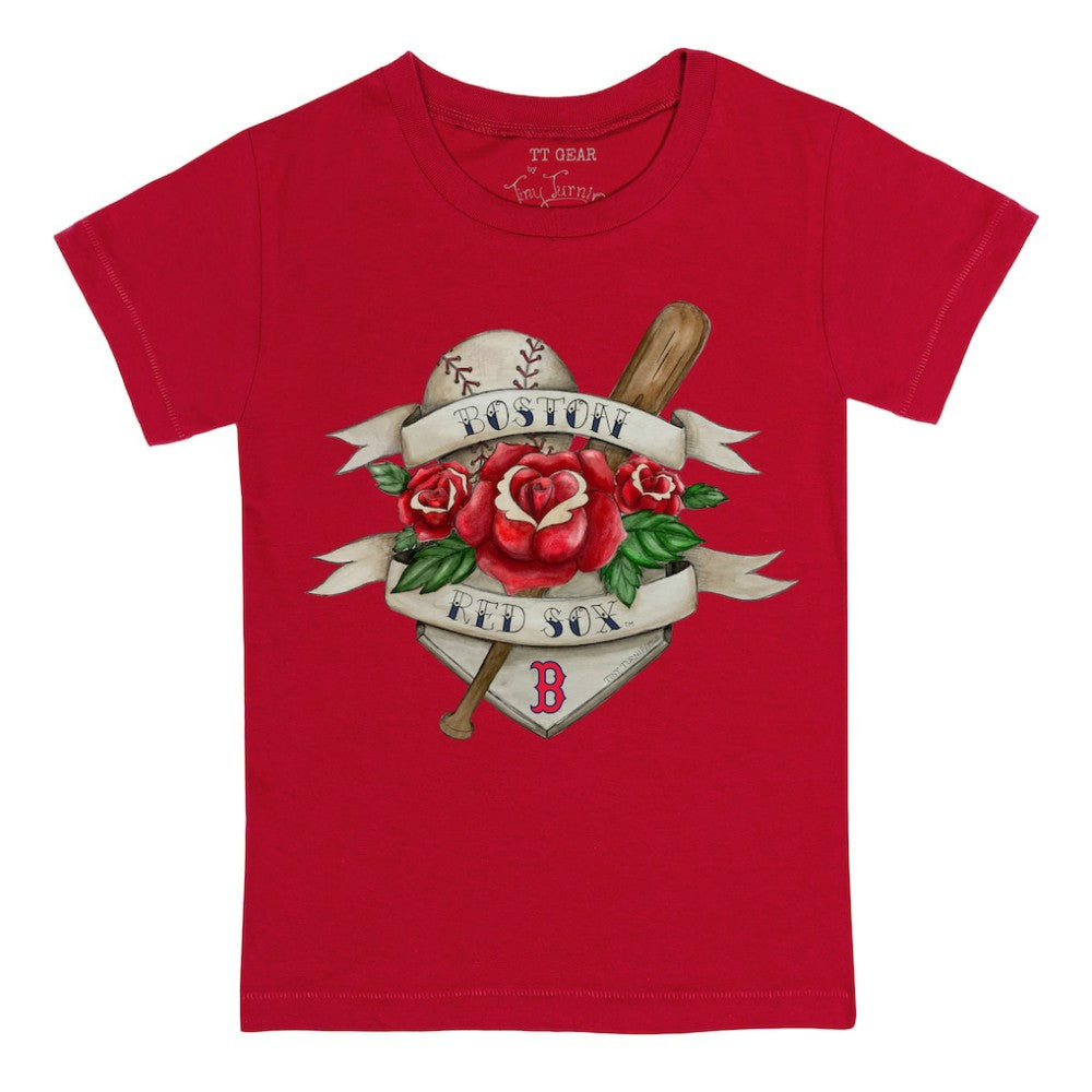 Boston Red Sox Tiny Turnip Youth Tattoo Rose T-Shirt - MLB T-shirts