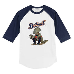 Detroit Tigers Tiny Turnip Youth Triceratops 3/4-Sleeve Raglan T-Shirt - MLB T-shirts