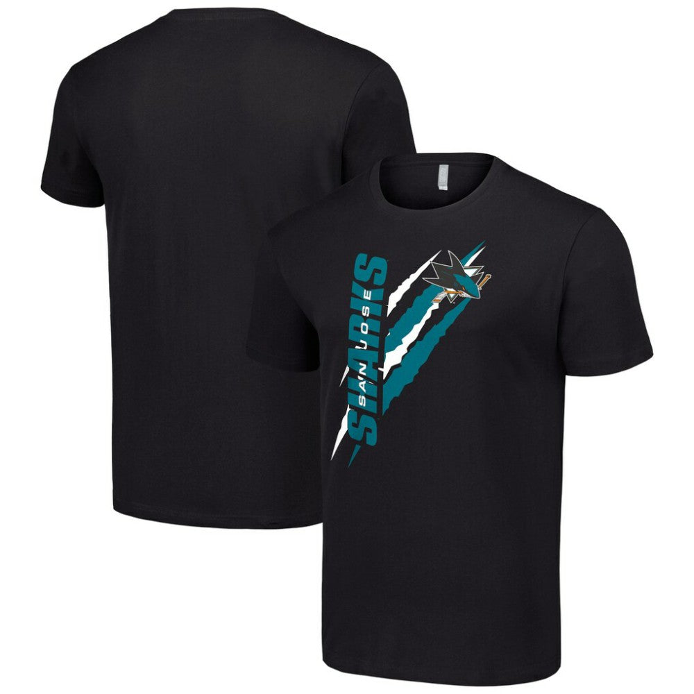 San Jose Sharks Starter Color Scratch T-Shirt -  NHL T-shirts