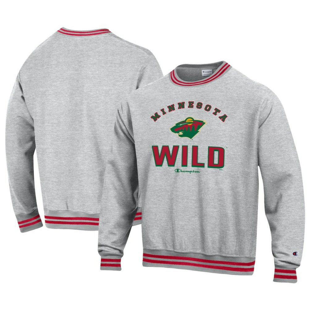 Minnesota Wild Champion Reverse Weave Yarn Dye Pullover Sweatshirt -  NHL Sweatshirts