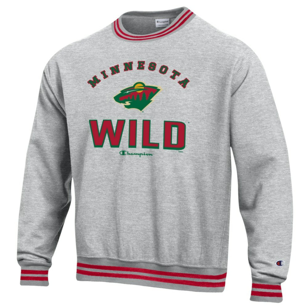 Minnesota Wild Champion Reverse Weave Yarn Dye Pullover Sweatshirt -  NHL Sweatshirts