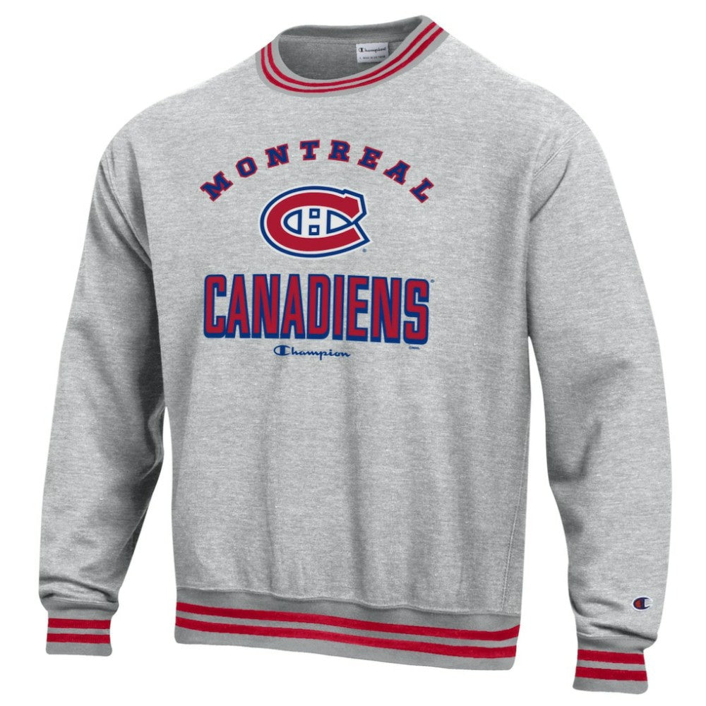 Montreal Canadiens Champion Reverse Weave Yarn Dye Pullover Sweatshirt -  NHL Sweatshirts