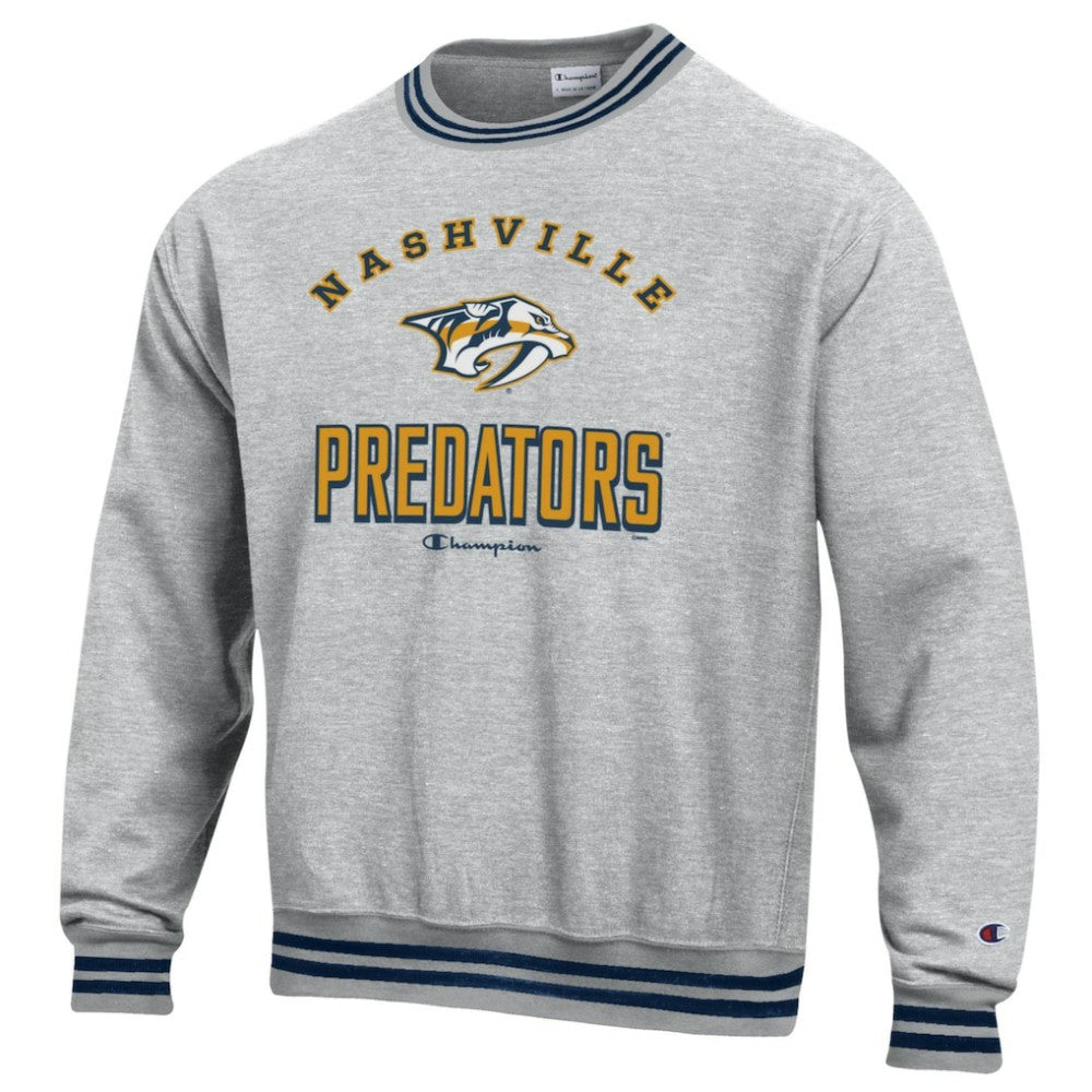 Nashville Predators Champion Reverse Weave Yarn Dye Pullover Sweatshirt -  NHL Sweatshirts