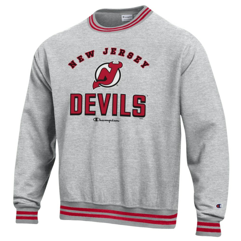 New Jersey Devils Champion Reverse Weave Yarn Dye Pullover Sweatshirt -  NHL Sweatshirts