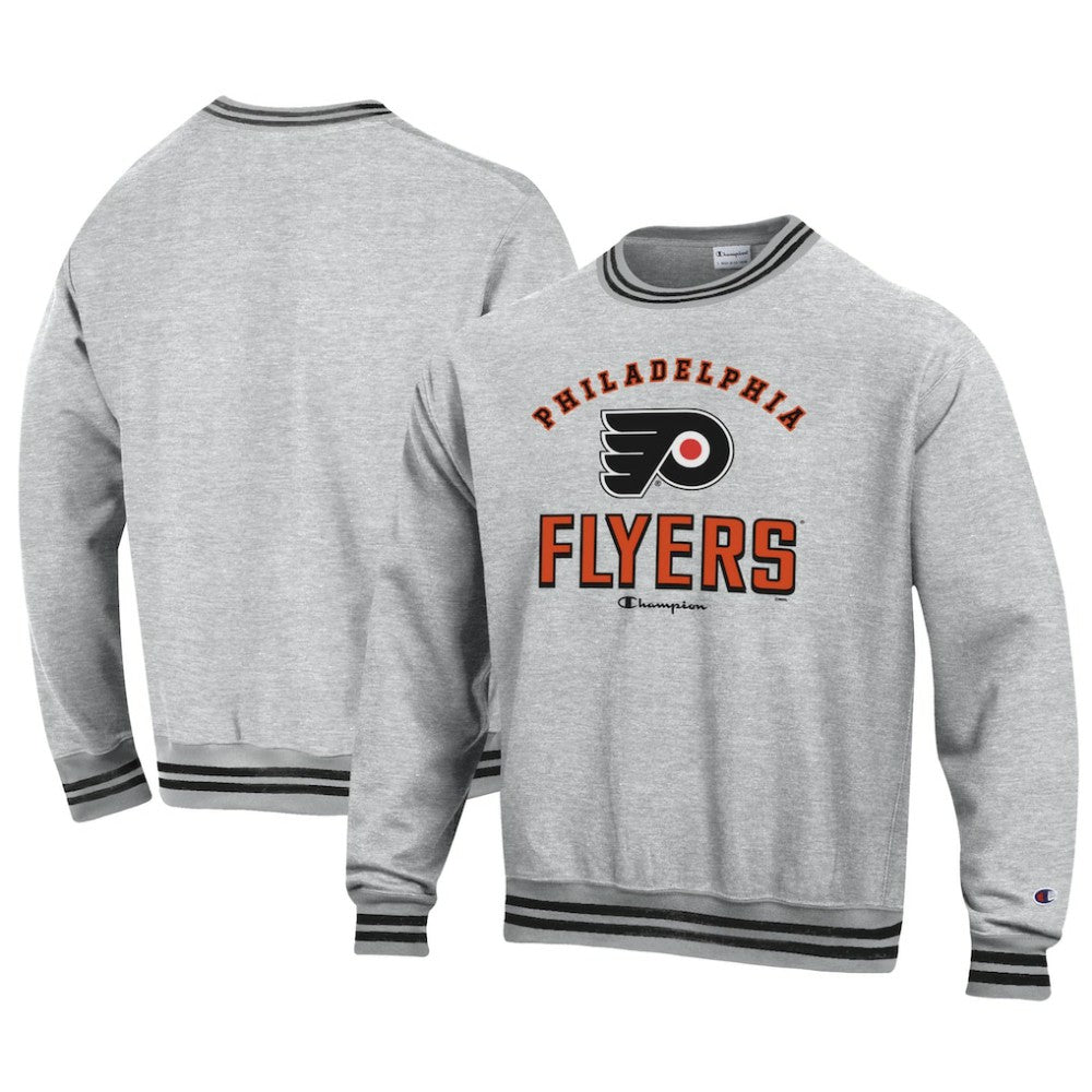 Philadelphia Flyers Champion Reverse Weave Yarn Dye Pullover Sweatshirt -  NHL Sweatshirts