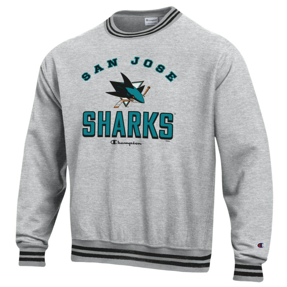 San Jose Sharks Champion Reverse Weave Yarn Dye Pullover Sweatshirt -  NHL Sweatshirts