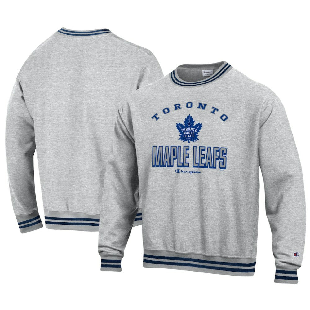 Toronto Maple Leafs Champion Reverse Weave Yarn Dye Pullover Sweatshirt -  NHL Sweatshirts