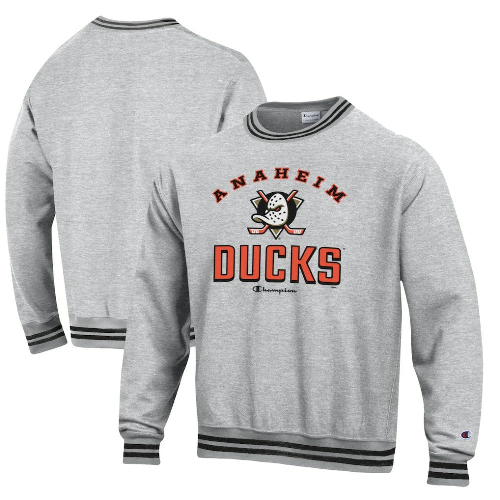 Anaheim Ducks Champion Reverse Weave Yarn Dye Pullover Sweatshirt -  NHL Sweatshirts