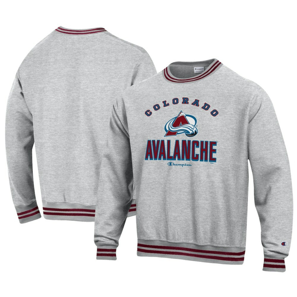 Colorado Avalanche Champion Reverse Weave Yarn Dye Pullover Sweatshirt -  NHL Sweatshirts