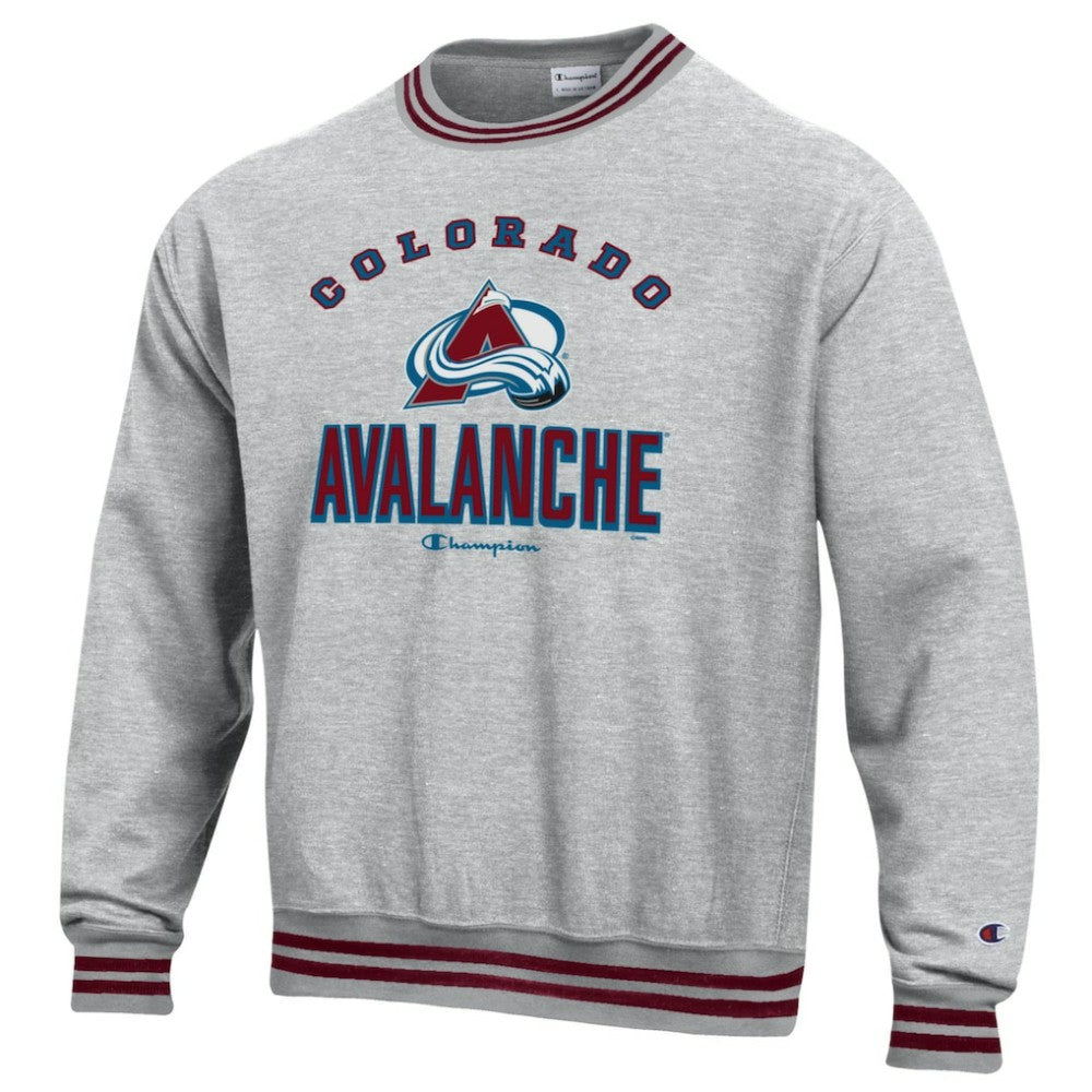 Colorado Avalanche Champion Reverse Weave Yarn Dye Pullover Sweatshirt -  NHL Sweatshirts