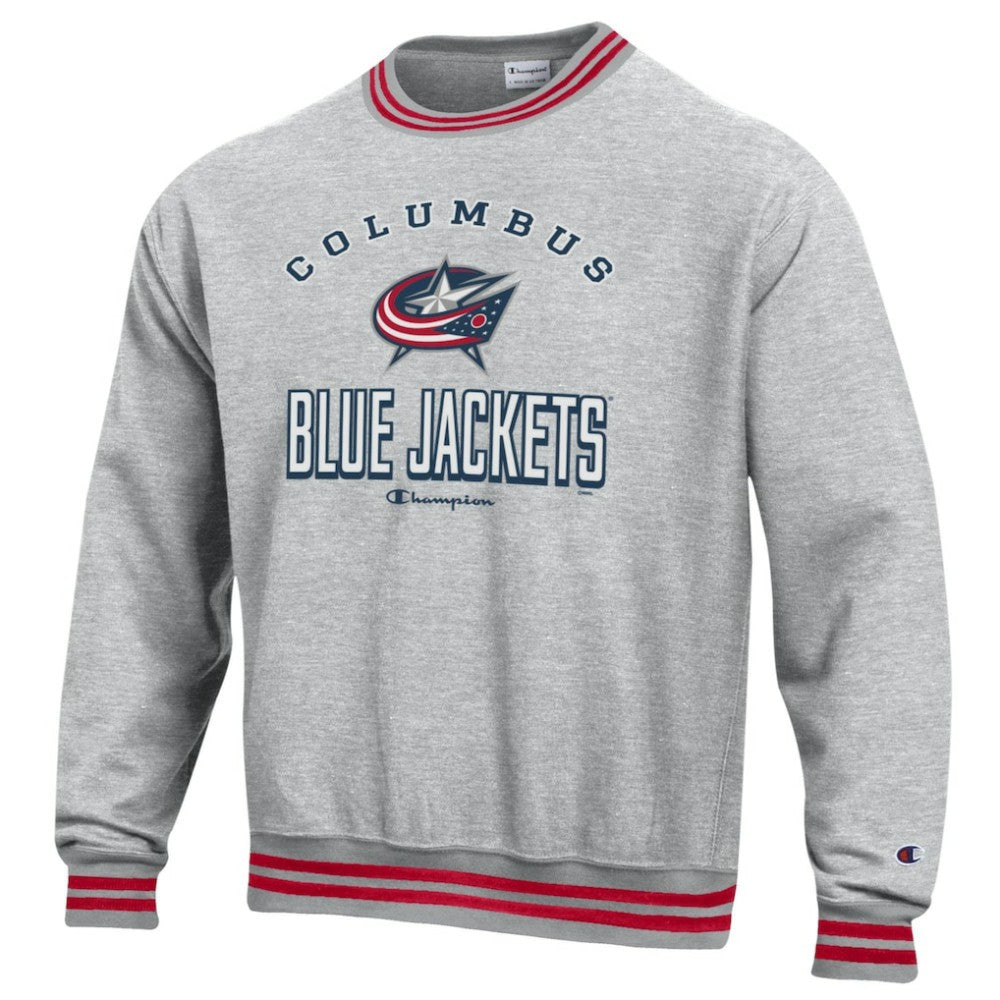 Columbus Blue Jackets Champion Reverse Weave Yarn Dye Pullover Sweatshirt -  NHL Sweatshirts