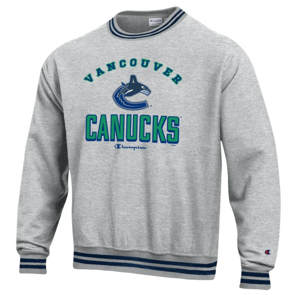 Vancouver Canucks Champion Reverse Weave Yarn Dye Pullover Sweatshirt -  NHL Sweatshirts