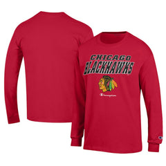 Chicago Blackhawks Champion Long-Sleeve Jersey T-Shirt -  NHL T-shirts