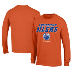 Edmonton Oilers Champion Long-Sleeve Jersey T-Shirt -  NHL T-shirts