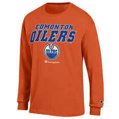Edmonton Oilers Champion Long-Sleeve Jersey T-Shirt -  NHL T-shirts