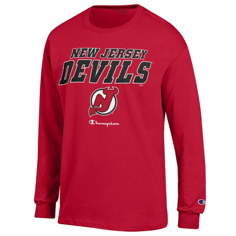 New Jersey Devils Champion Long-Sleeve Jersey T-Shirt -  NHL T-shirts