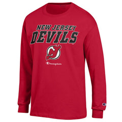 New Jersey Devils Champion Long-Sleeve Jersey T-Shirt -  NHL T-shirts