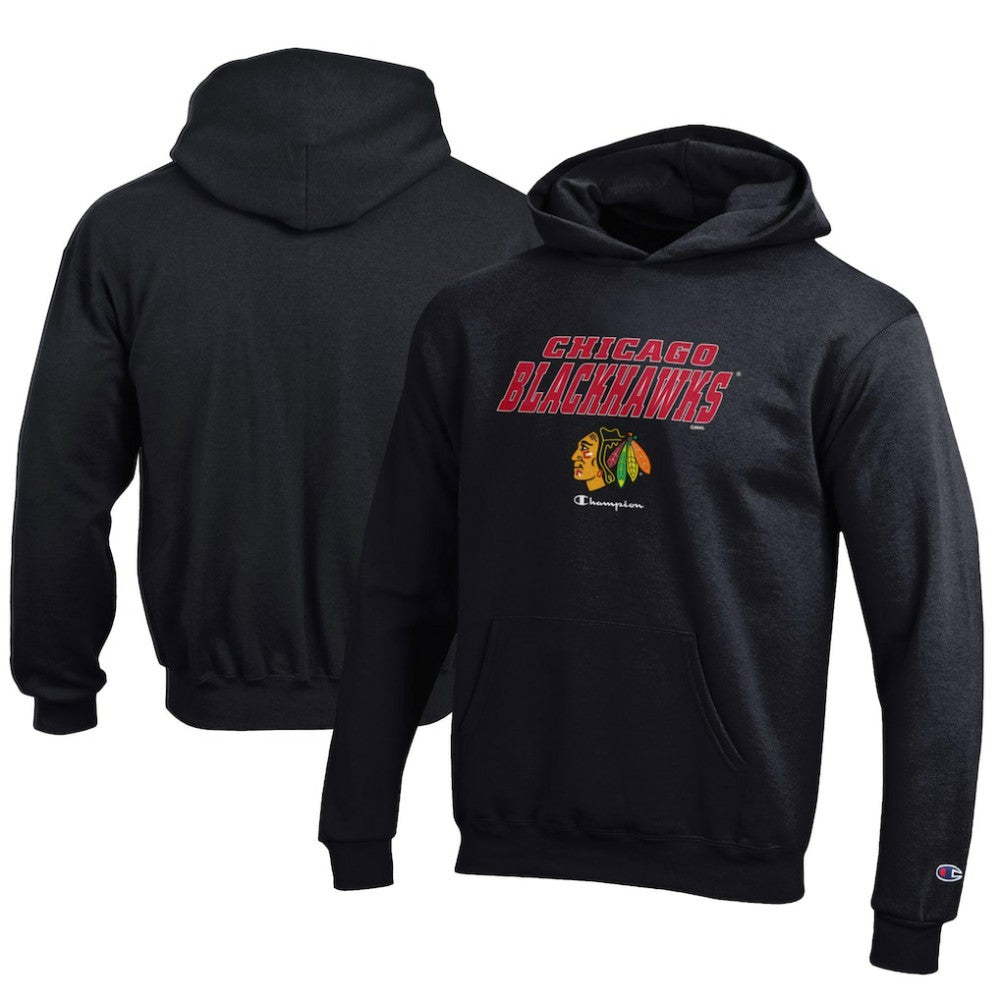 Chicago Blackhawks Champion Youth Eco Powerblend Pullover Hoodie -  NHL Hoodies