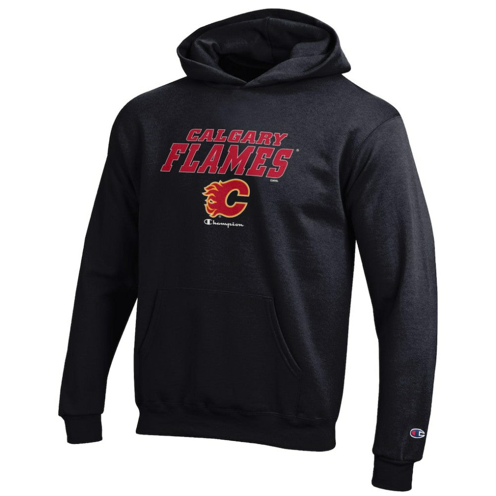 Calgary Flames Champion Youth Eco Powerblend Pullover Hoodie -  NHL Hoodies