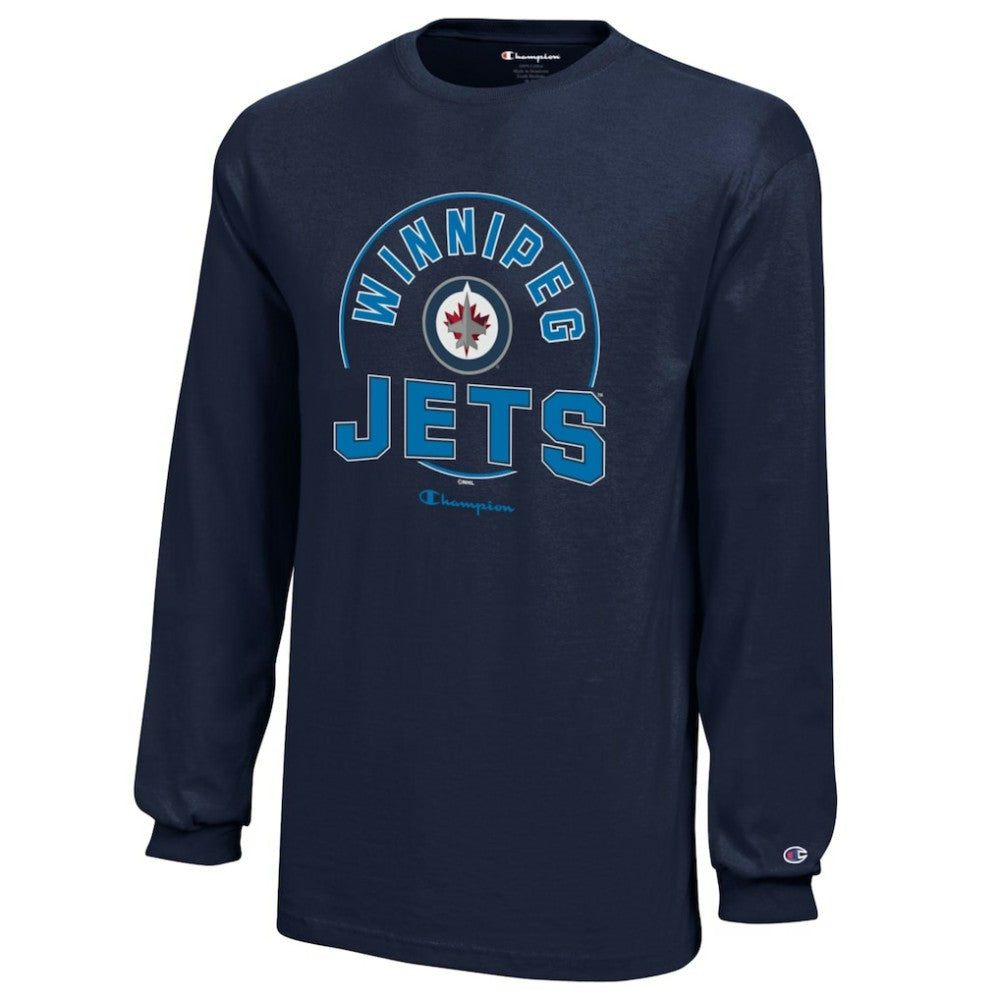 Winnipeg Jets Champion Youth Long-Sleeve Jersey T-Shirt -  NHL T-shirts