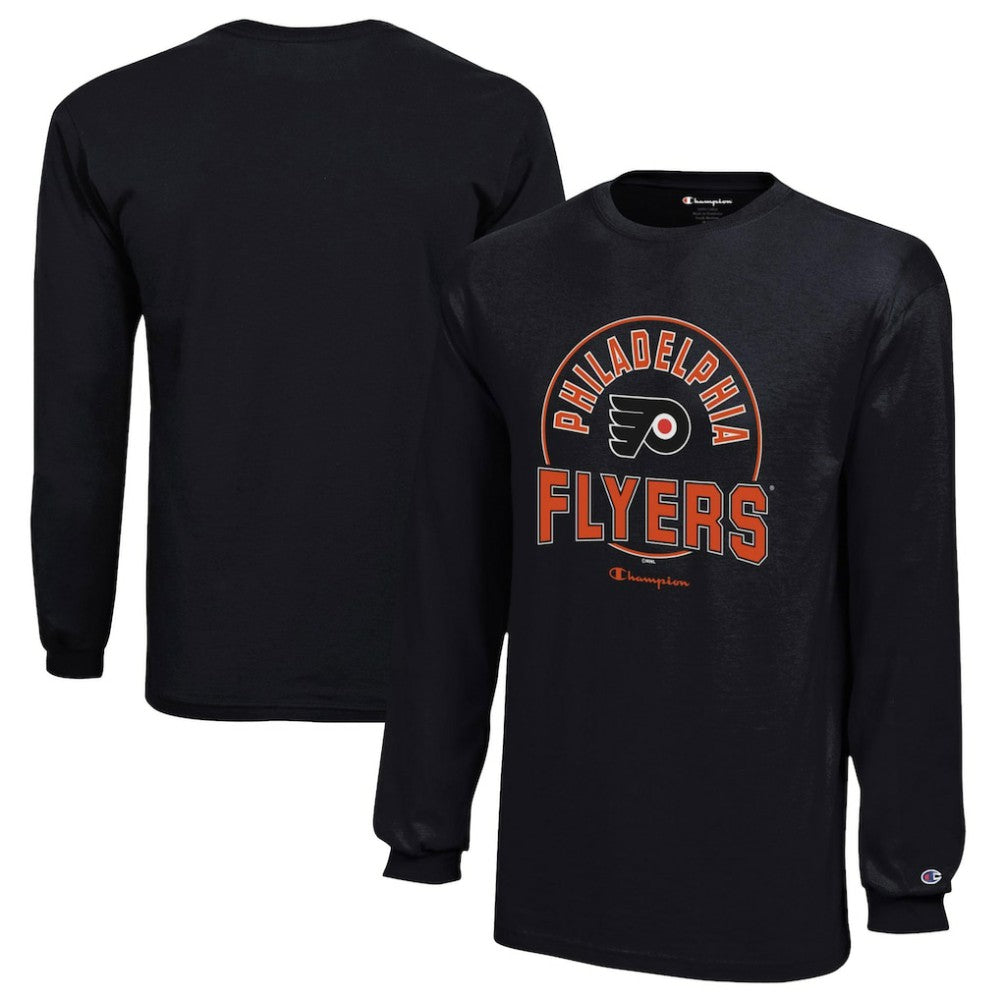 Philadelphia Flyers Champion Youth Long-Sleeve Jersey T-Shirt -  NHL T-shirts
