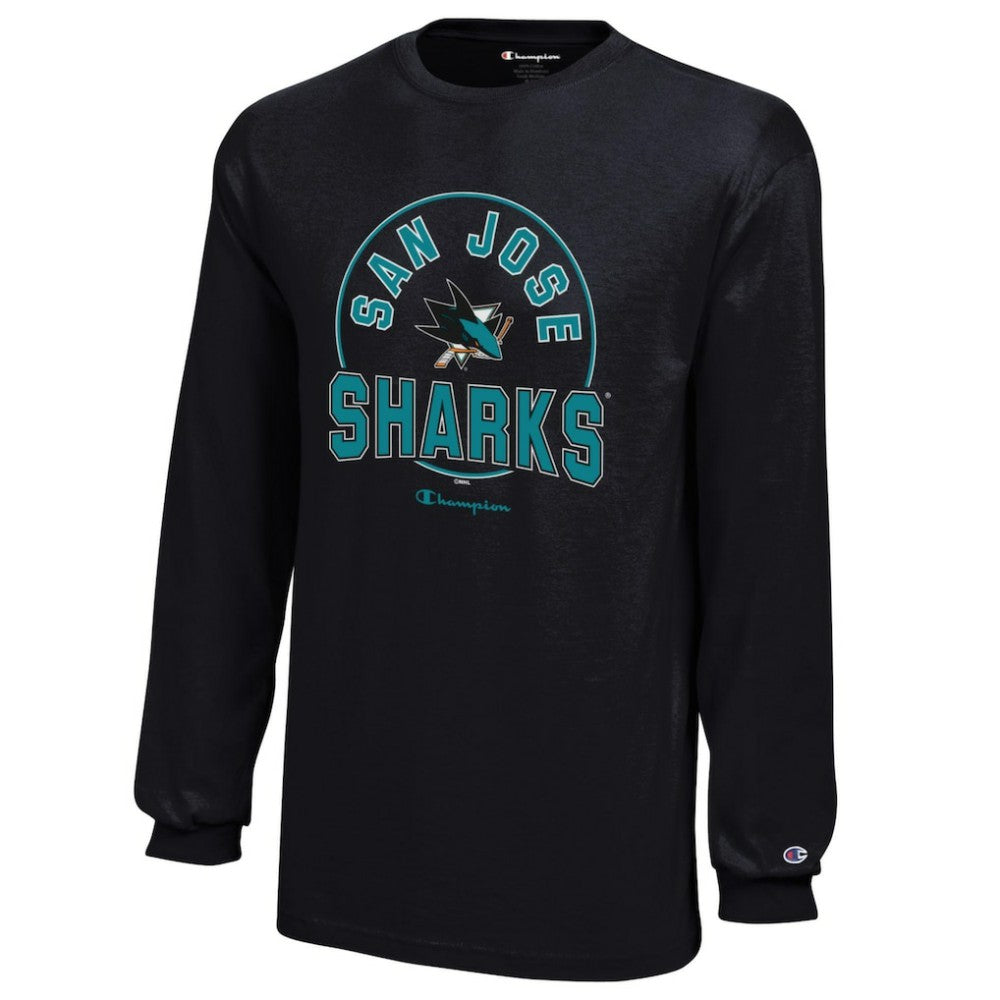 San Jose Sharks Champion Youth Long-Sleeve Jersey T-Shirt -  NHL T-shirts