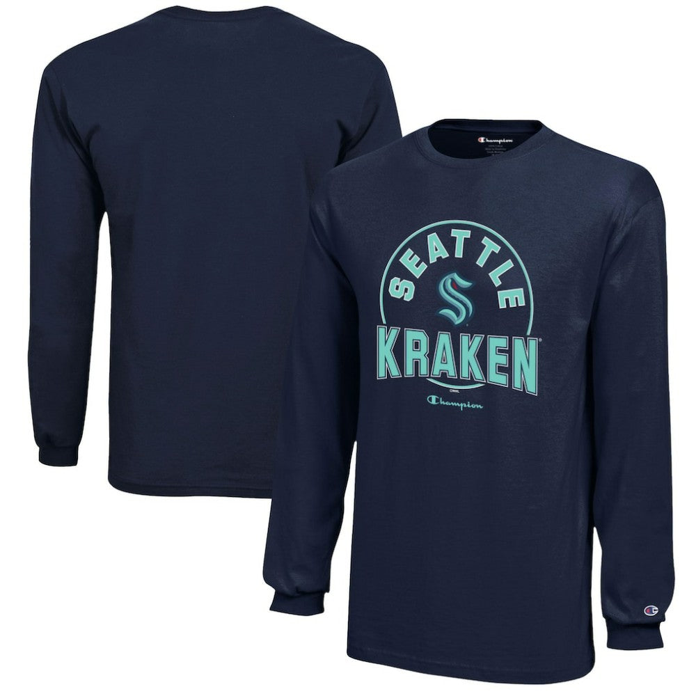 Seattle Kraken Champion Youth Long-Sleeve Jersey T-Shirt -  NHL T-shirts