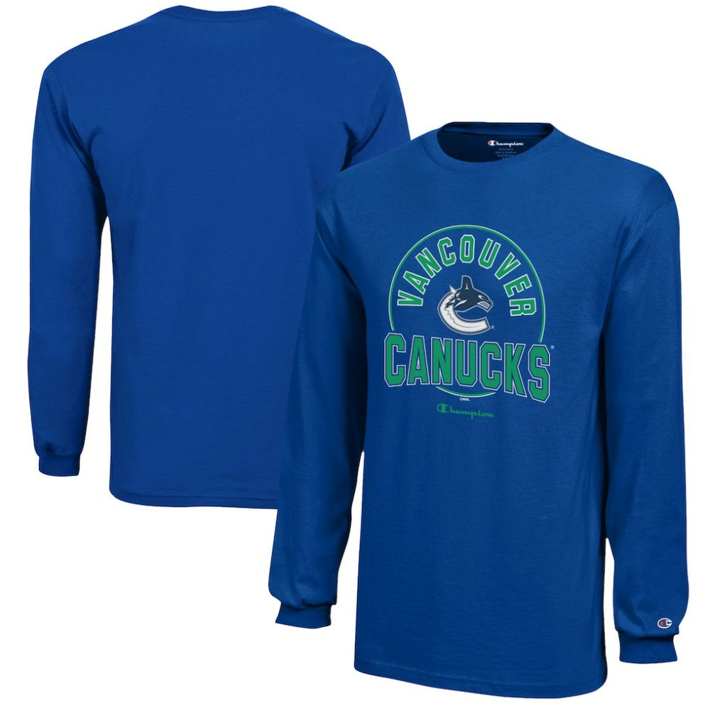 Vancouver Canucks Champion Youth Long-Sleeve Jersey T-Shirt -  NHL T-shirts