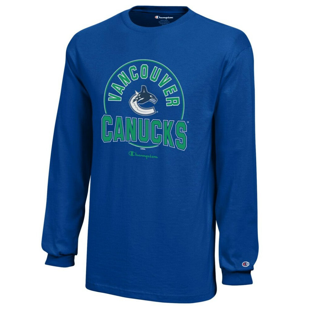 Vancouver Canucks Champion Youth Long-Sleeve Jersey T-Shirt -  NHL T-shirts