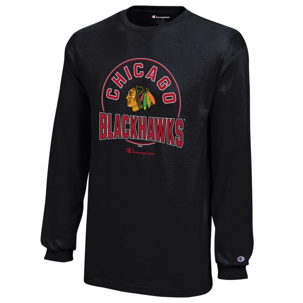 Chicago Blackhawks Champion Youth Long-Sleeve Jersey T-Shirt -  NHL T-shirts