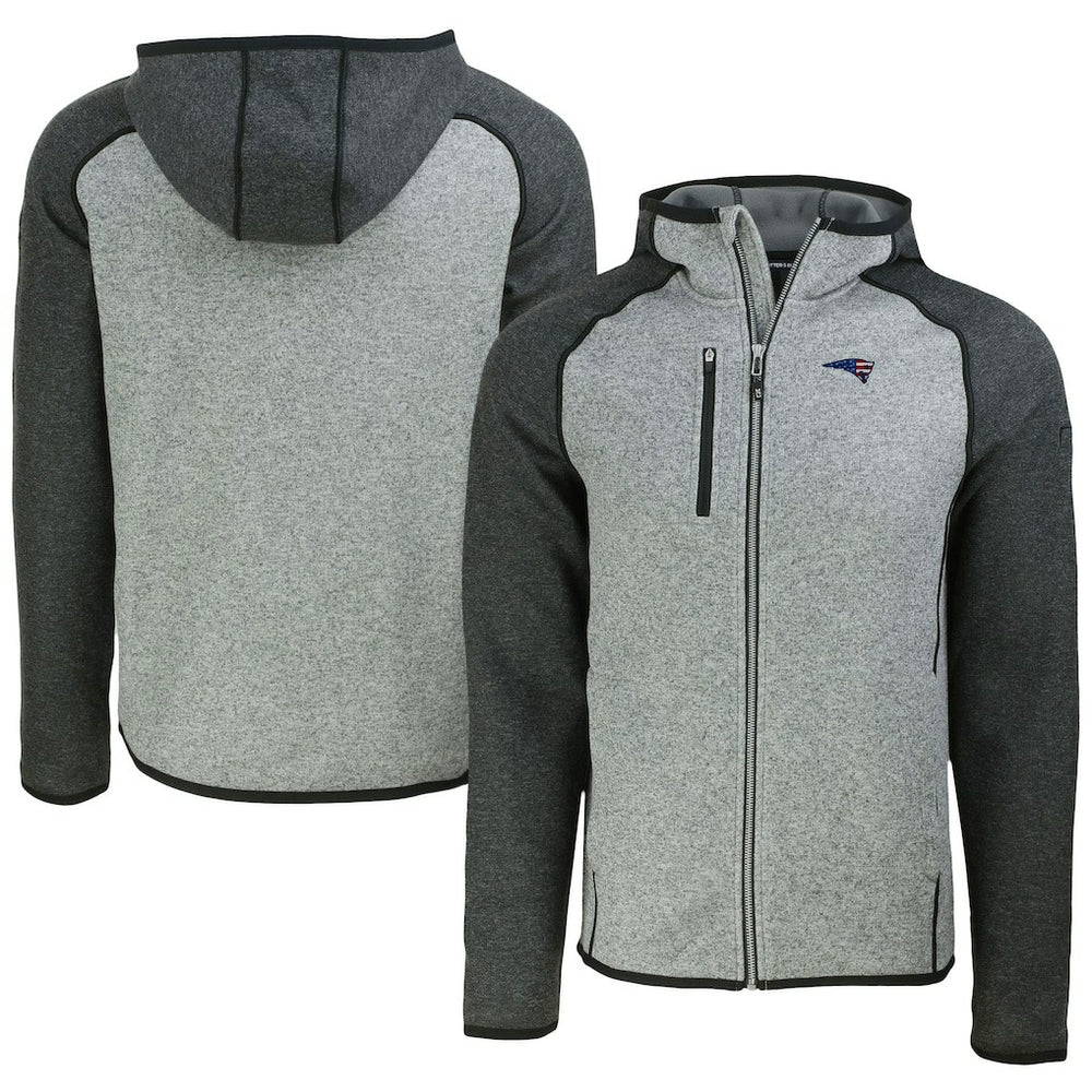 New England Patriots Cutter & Buck Americana Mainsail Full-Zip Hooded Jacket | NFL Outlet
