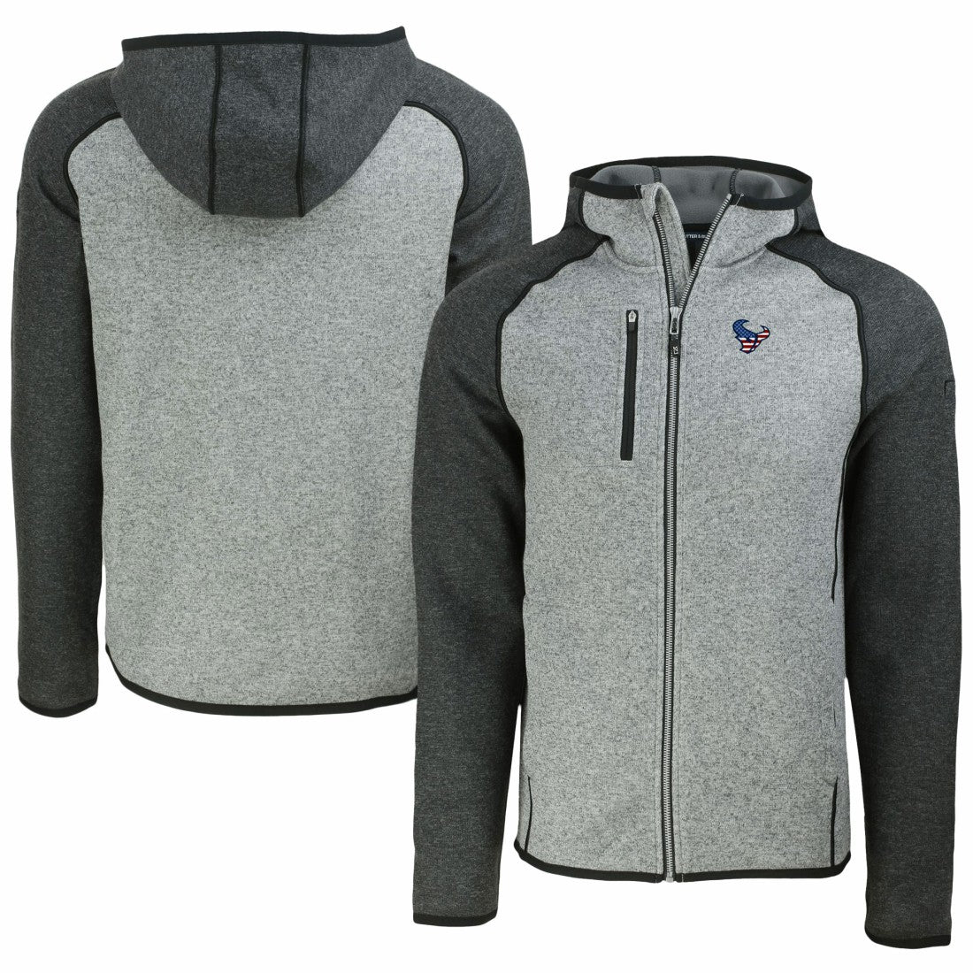 Houston Texans Cutter & Buck Americana Mainsail Full-Zip Hooded Jacket | NFL US