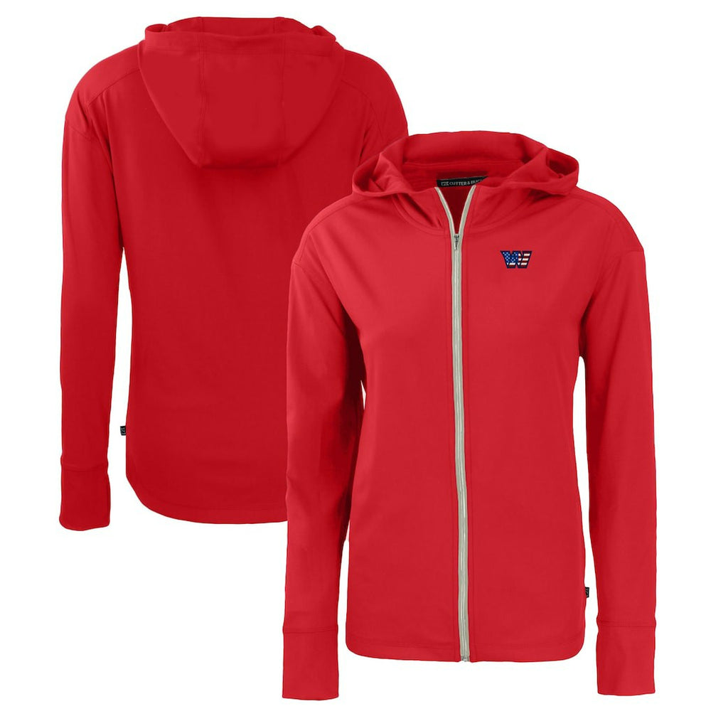 Washington Commanders Cutter & Buck Women's Daybreak Eco Recycled Full-Zip Hoodie | NFL Sale