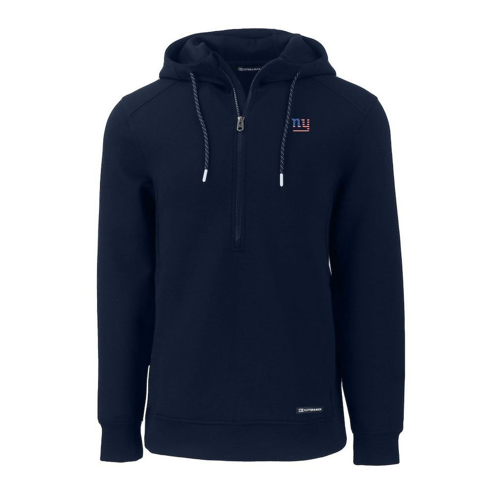 New York Giants Cutter & Buck Americana Roam Eco Half-Zip Recycled Pullover Hoodie | NFL Discount