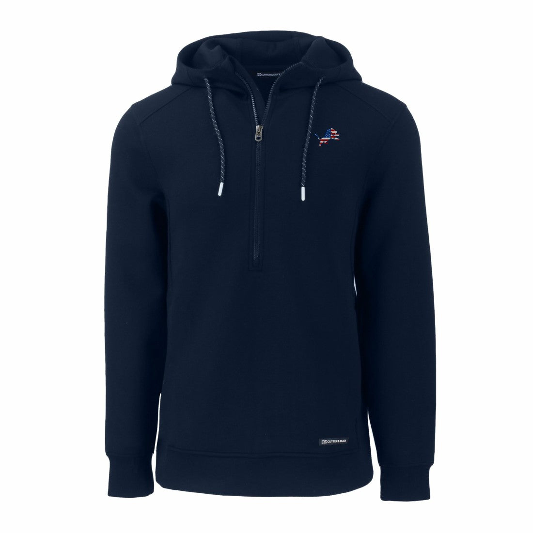 Detroit Lions Cutter & Buck Americana Roam Eco Half-Zip Recycled Pullover Hoodie | NFL New