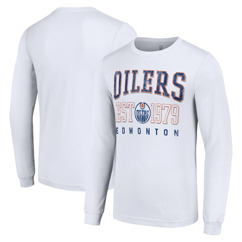 Edmonton Oilers Starter Retro Graphic Long Sleeve Crew T-Shirt -  NHL T-shirts