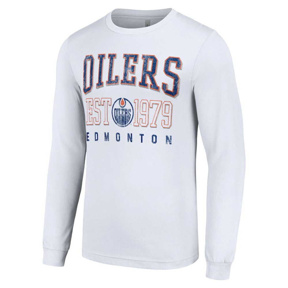 Edmonton Oilers Starter Retro Graphic Long Sleeve Crew T-Shirt -  NHL T-shirts
