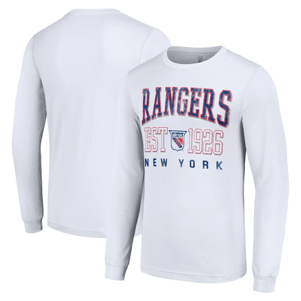 New York Rangers Starter Retro Graphic Long Sleeve Crew T-Shirt -  NHL T-shirts