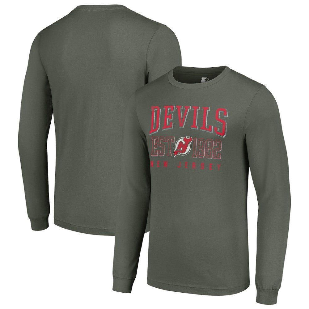 New Jersey Devils Starter Retro Graphic Long Sleeve Crew T-Shirt -  NHL T-shirts