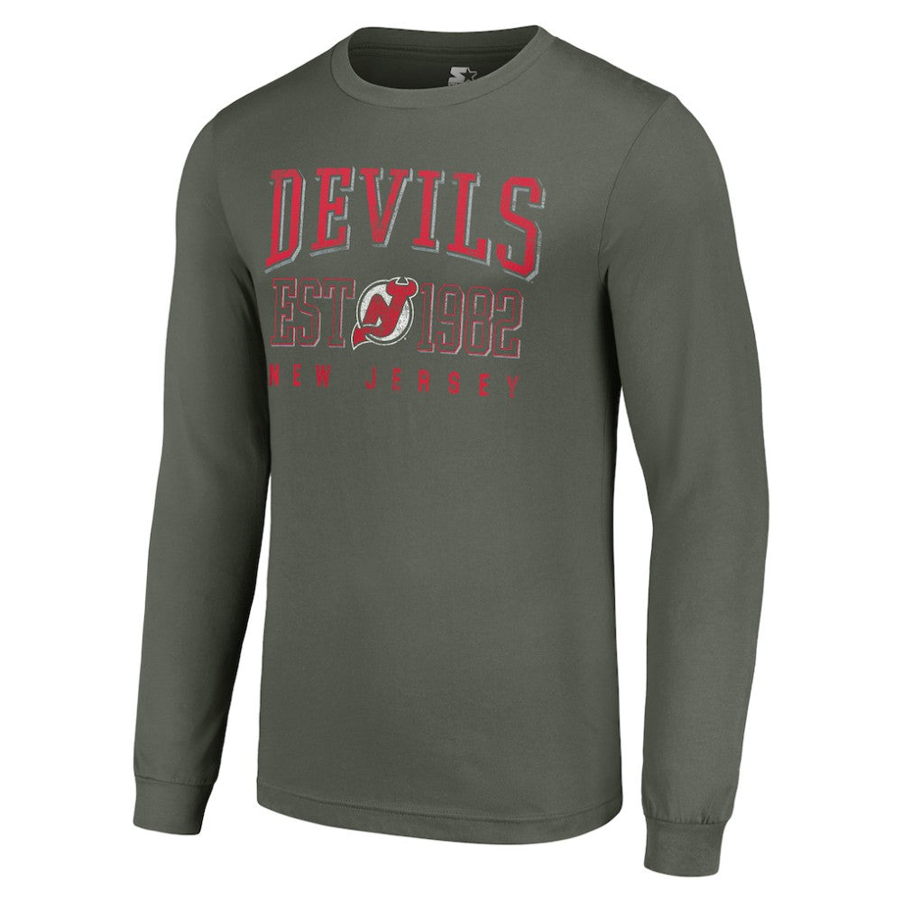 New Jersey Devils Starter Retro Graphic Long Sleeve Crew T-Shirt -  NHL T-shirts
