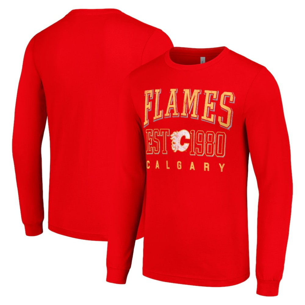 Calgary Flames Starter Retro Graphic Long Sleeve Crew T-Shirt -  NHL T-shirts