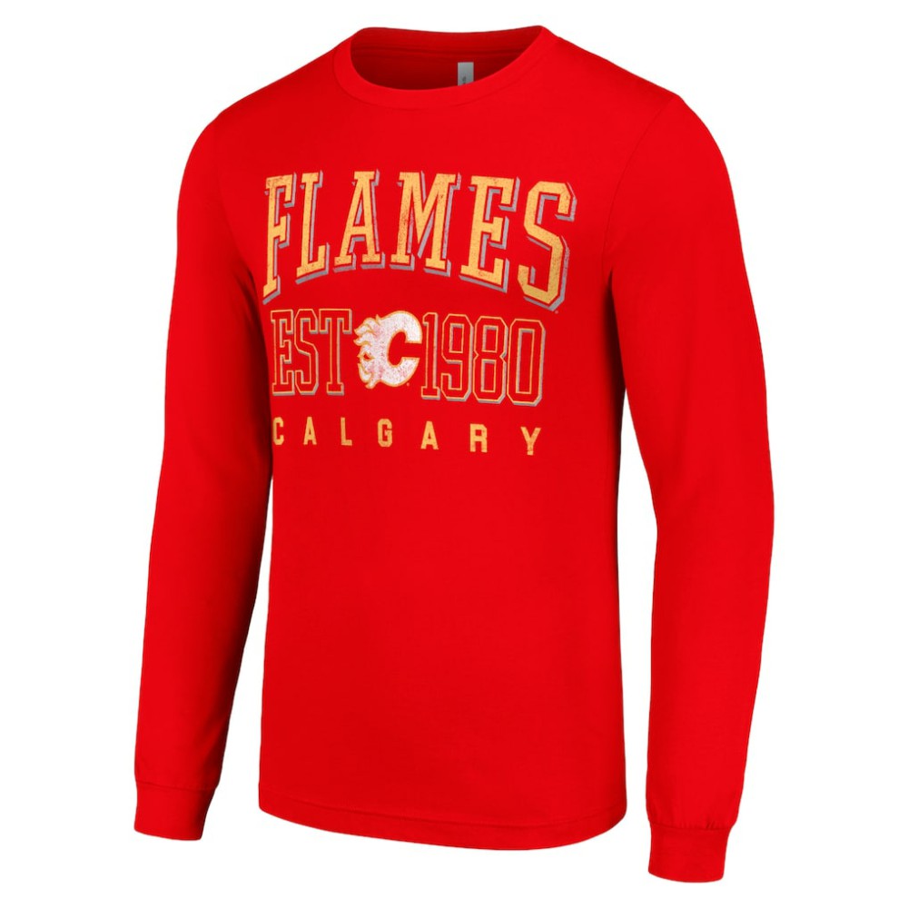 Calgary Flames Starter Retro Graphic Long Sleeve Crew T-Shirt -  NHL T-shirts