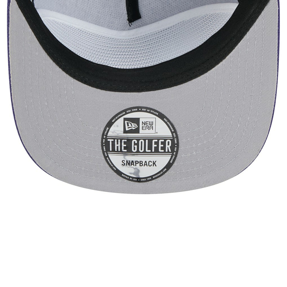 Purple Phoenix Suns Oversized Puff Print Logo Golfer Snapback Hat sale | NBA