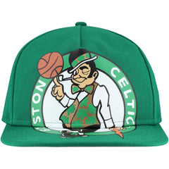 Kelly Green Boston Celtics Oversized Puff Print Logo Golfer Snapback Hat | NBA