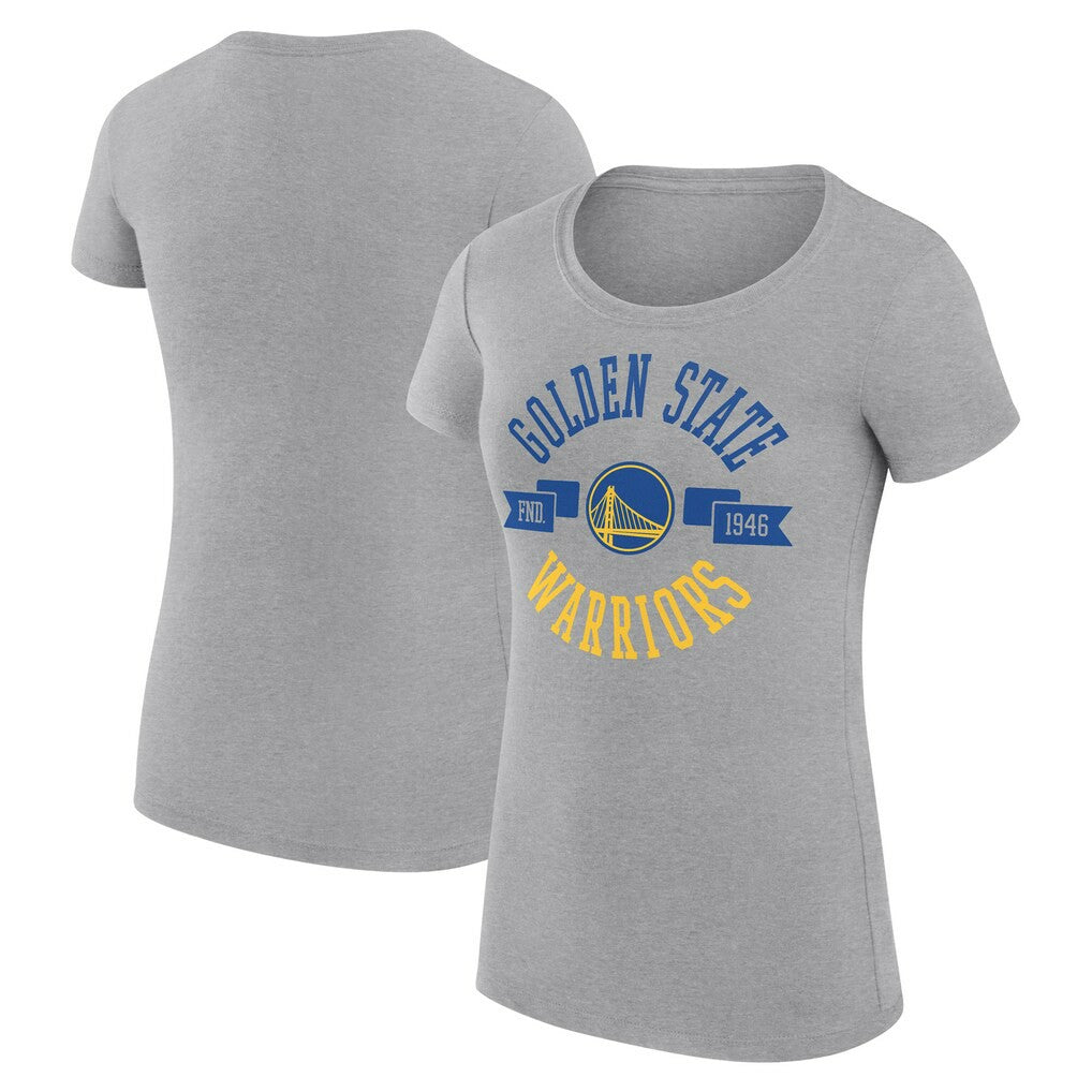 Heather Gray Golden State Warriors G-III 4Her by Carl Banks Women's Super-Slim Fit Lightweight Large City Logo T-Shirt sale | NBA