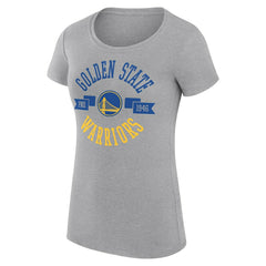 Heather Gray Golden State Warriors G-III 4Her by Carl Banks Women's Super-Slim Fit Lightweight Large City Logo T-Shirt sale | NBA