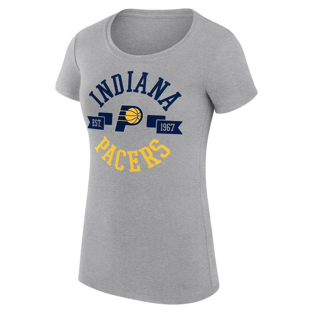 Heather Gray Indiana Pacers G-III 4Her by Carl Banks Women's Super-Slim Fit Lightweight Large City Logo T-Shirt | NBA