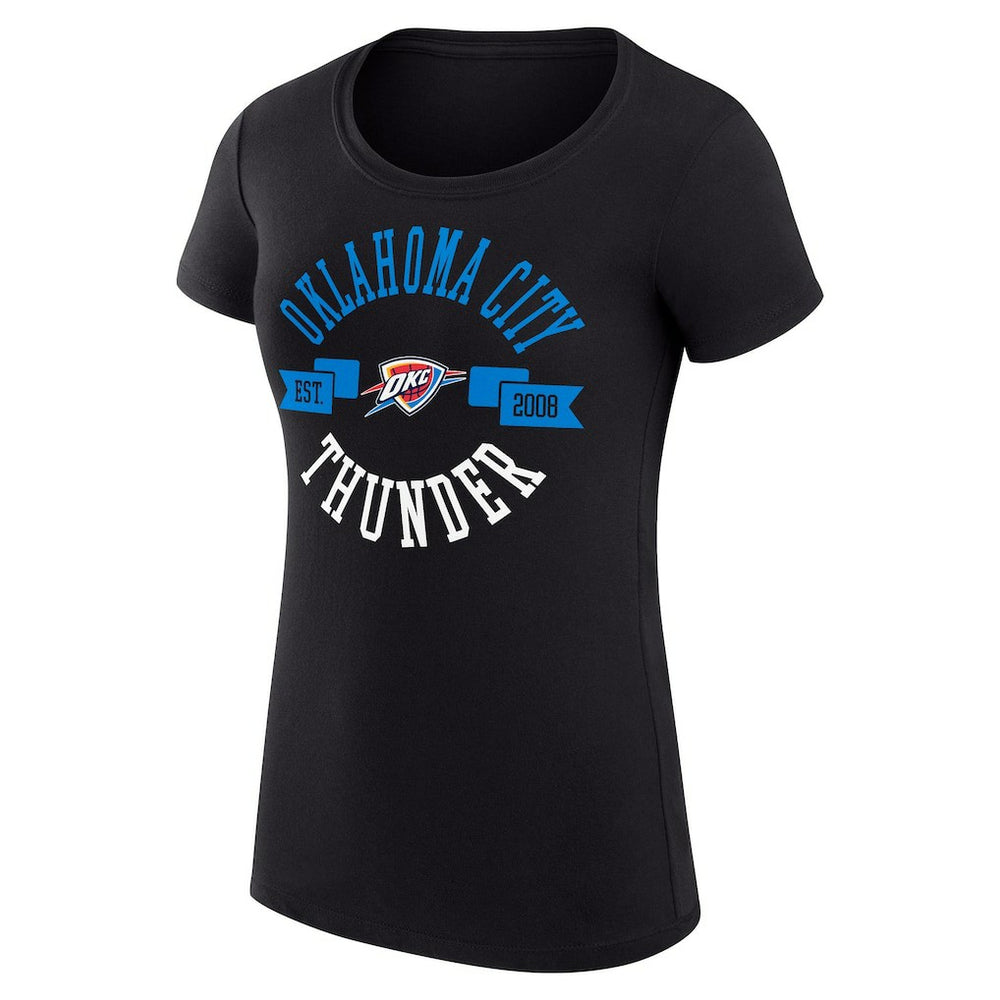 Black Oklahoma City Thunder G-III 4Her by Carl Banks Women's Super-Slim Fit Lightweight Large City Logo T-Shirt | NBA