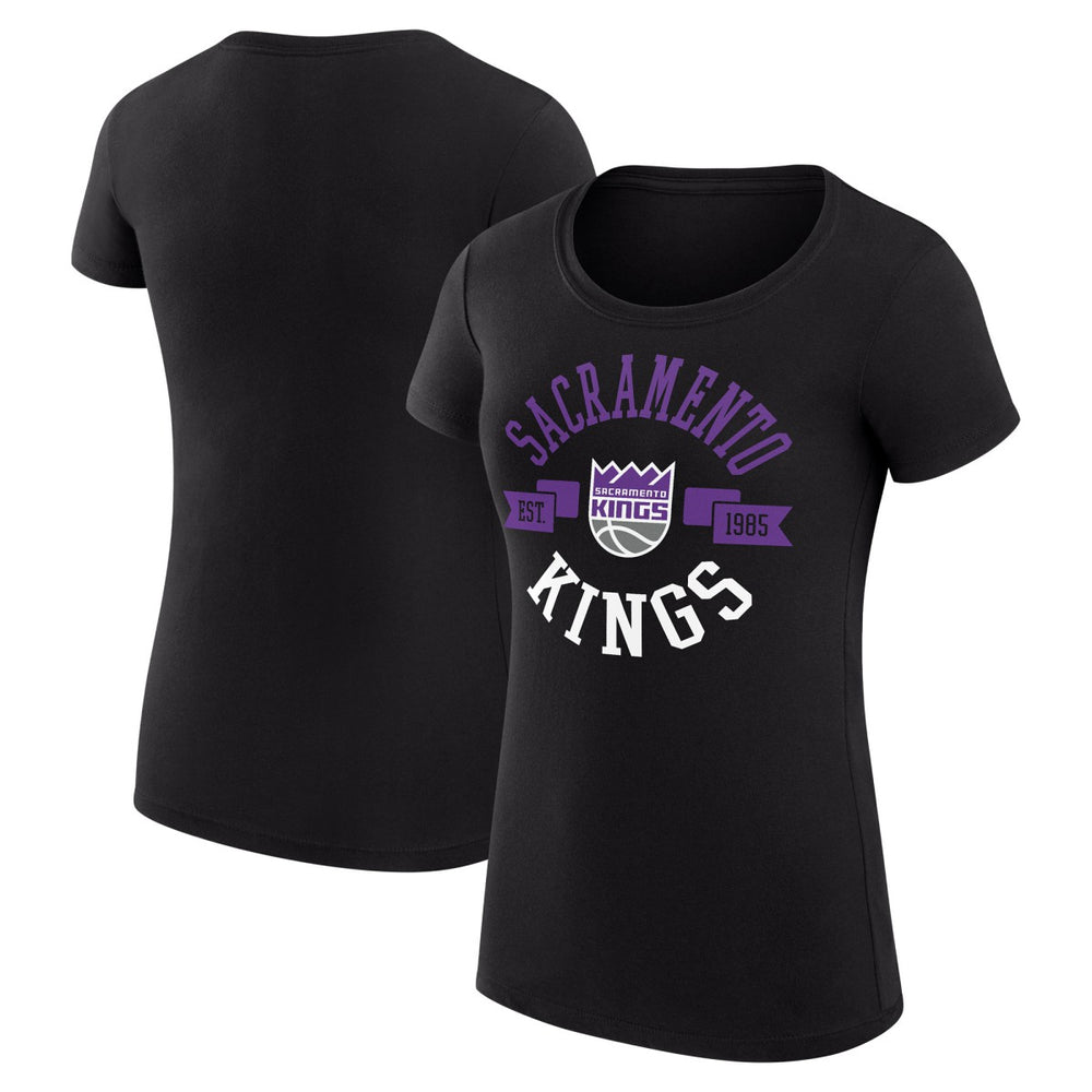 Black Sacramento Kings G-III 4Her by Carl Banks Women's Super-Slim Fit Lightweight Large City Logo T-Shirt | NBA