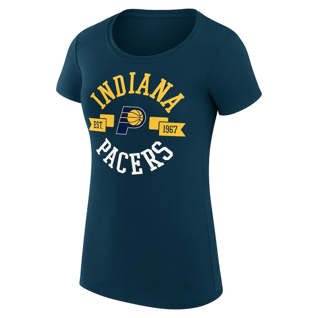 Navy Indiana Pacers G-III 4Her by Carl Banks Women's Super-Slim Fit Lightweight Large City Logo T-Shirt | NBA